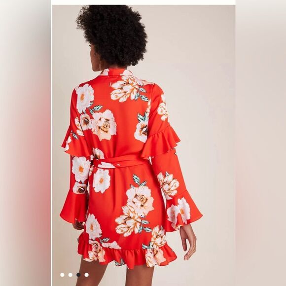 MISA LOS ANGELES
Wrap dress with flowers Skylar |Red|NWT|Size S - Picture 2 of 4